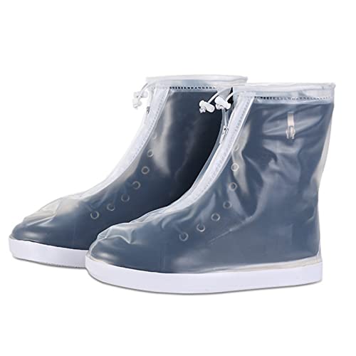 Cruvex Waterproof PVC Shoe Covers with Zipper & Drawstring | Reusable Non-Slip Rain Protectors