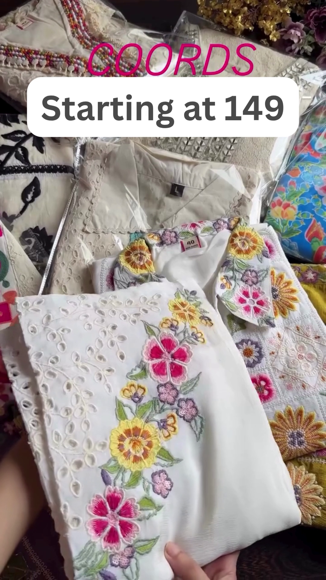 Designer Embroidered Co-ord Sets – Starting at 149 | Trendy Floral Collection - Image 5
