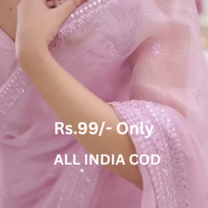 Blush Pink Saree with Delicate Embellished Border