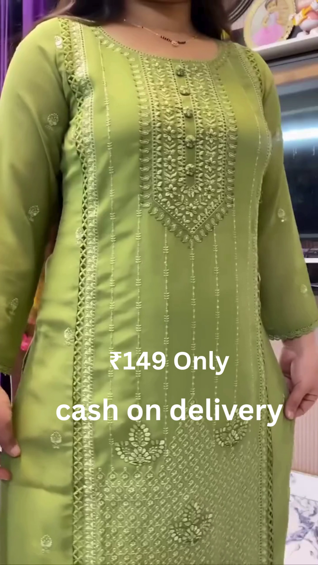 Elegant Green Ethnic Suit Set – Graceful Style at ₹149 | Cash on Delivery - Image 3
